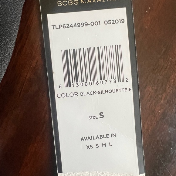 BCBGMaxAzria Black and White Halter Asymmetrical Dress - Small - Picture 8 of 8